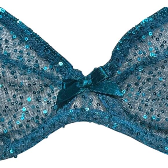 Agent Provocateur Soirée Czarinah Blue Sequin Bra - Picture 4 of 9